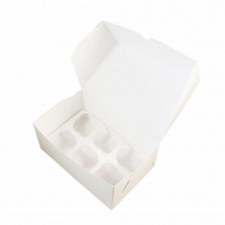 Упаковка для капкейков белая 250x170x100 мм. 6 ячеек, в упаковке 100шт.